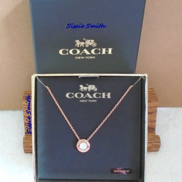 Coach Open Circle Stone Strand Necklace - Picture 2 of 4